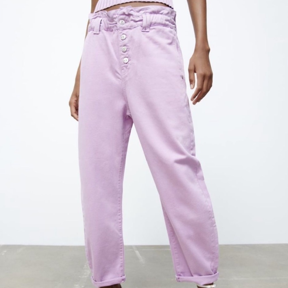 Zara | baggy paperbag jeans